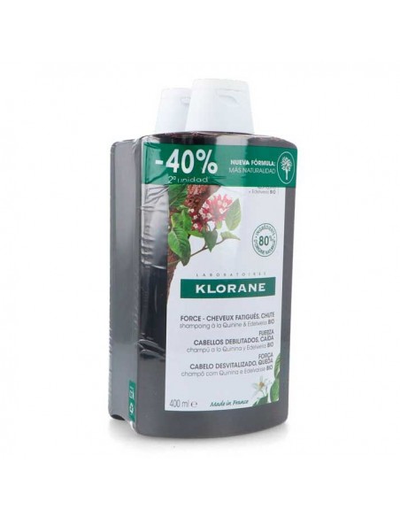 Klorane Champú Quinina Pack 2ª unidad 40% Dto.
