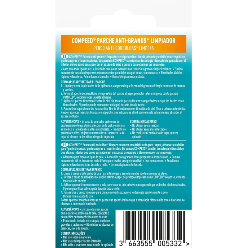 COMPEED Parche antigranos Limpiador